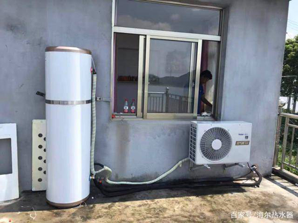 空气能工程热水机安装经验分享_纽恩泰空气能8p的价格